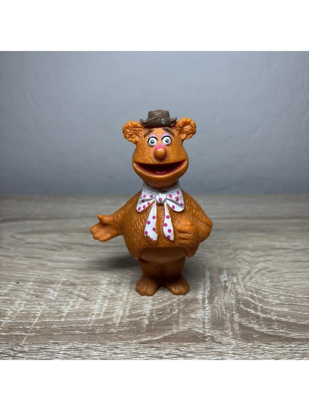 1978 Fozzie Bear 4” Toy Puppet Muppet Show Player Fisher Price Jim Henson
